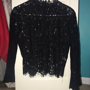 lace black top